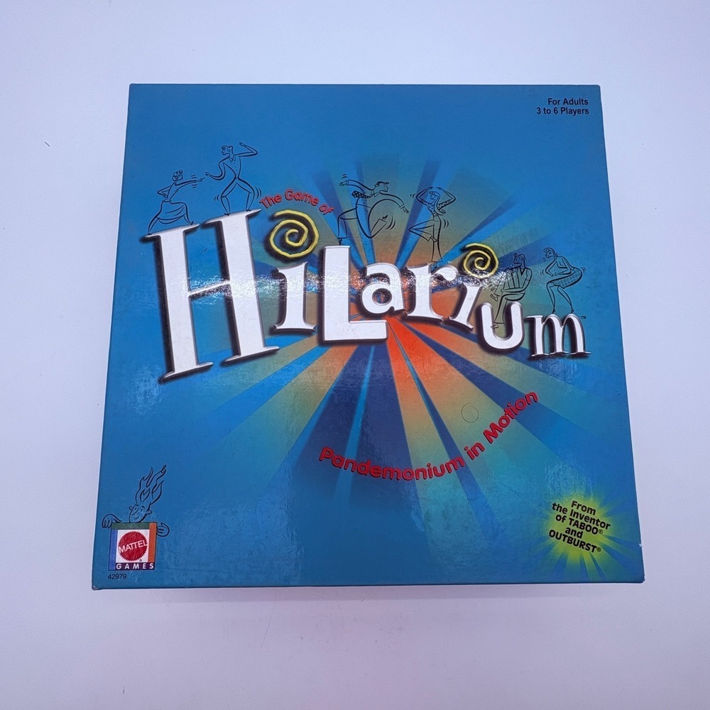 Mattel Hilarium Board Game 2001 Party Game for Adults 3-6 Players